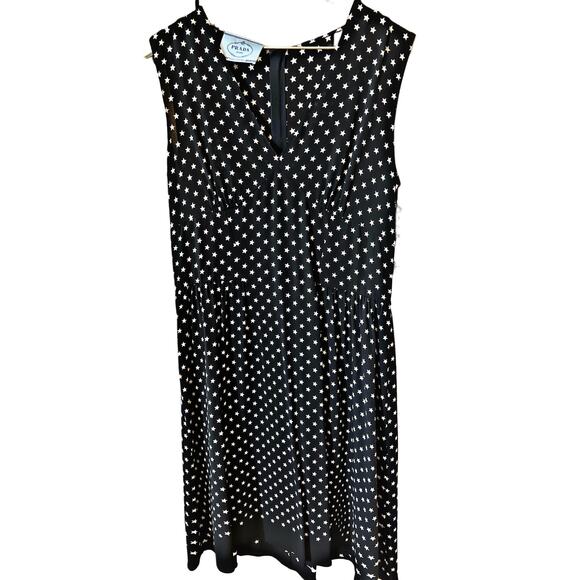 PRADA Dress | Black & White Star Dress - Picture 1 of 13
